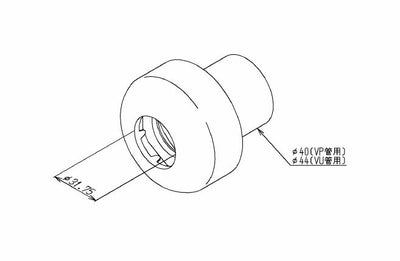 TOTO　排水配管用アダプター（40mm、塩ビ管用、カバー付）　【品番：TH500P32】