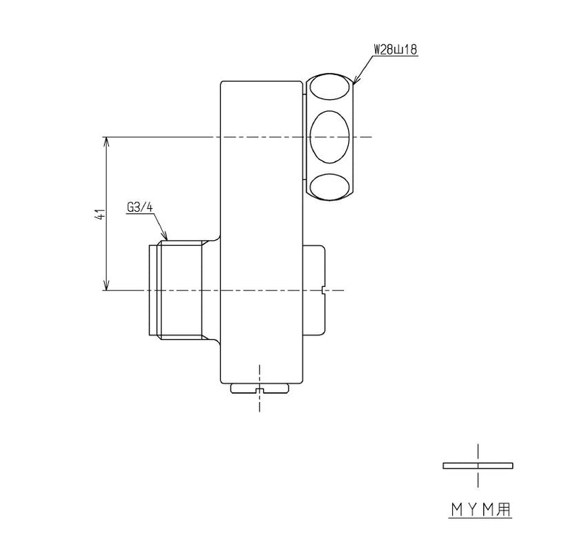 TOTO　止水栓付取替用脚（シングル、食洗機分岐用）　【品番：TH739】