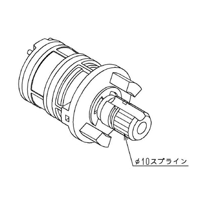 TOTO　バルブ部（TN500H型用）　【品番：TH711R】○