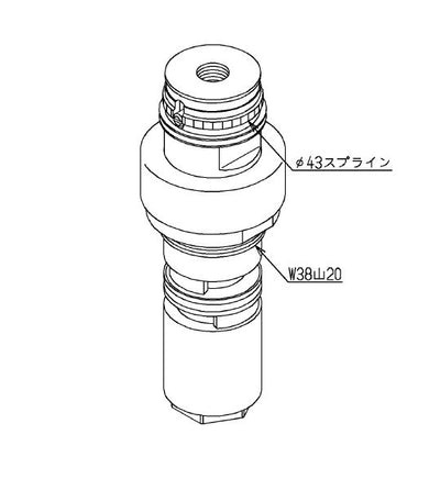 TOTO　自閉バルブ部　【品番：TH743-1R】