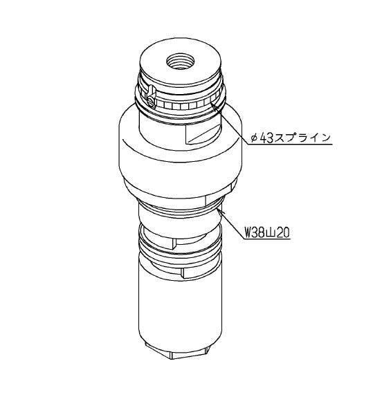 TOTO　自閉バルブ部　【品番：TH743-1R】