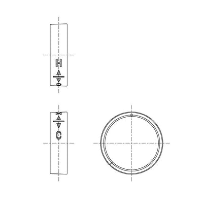 TOTO　温度調節側インデックス　ダークグレー つや消し　【品番：TH755-5 #G19M】