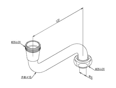 TOTO　洗眼器用自在スパウト（T248N型用）　【品番：TH779-1】