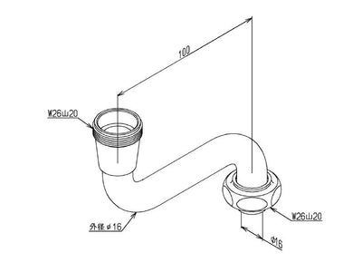 TOTO　洗眼器用自在スパウト（T249N型用）　【品番：TH779-2】