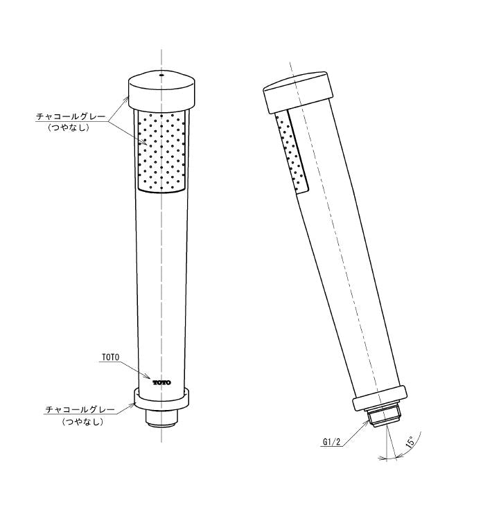 TOTO　シャワーヘッド（めっき、TMC95型用）　【品番：THC13】