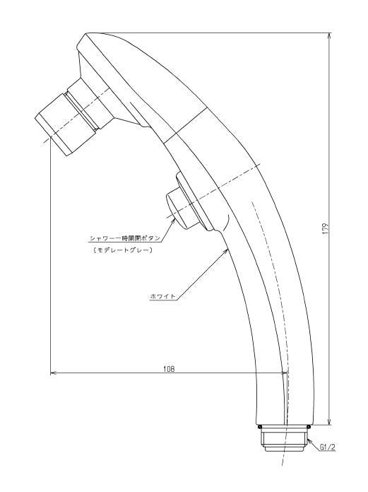 TOTO　シャワーヘッド（クリック、T95WSKX用）　【品番：THC15AR】