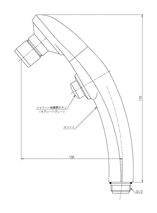 TOTO　シャワーヘッド（クリック、T95WN型他用）　【品番：THC15RR】