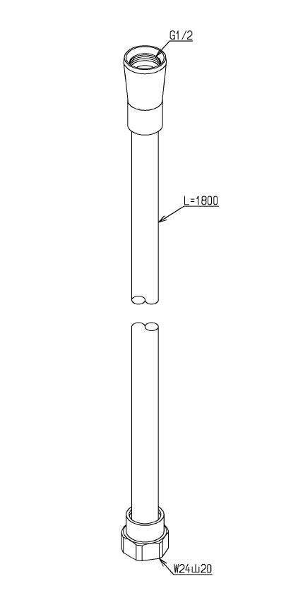 TOTO　シャワーホース（1800mm）　【品番：THC40XL】