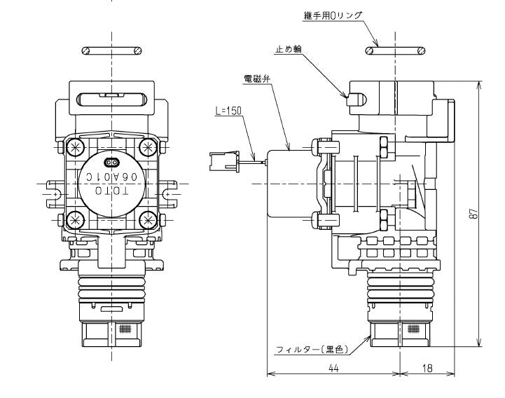 TOTO　電磁弁部（TENA40型用他）　【品番：THE30】