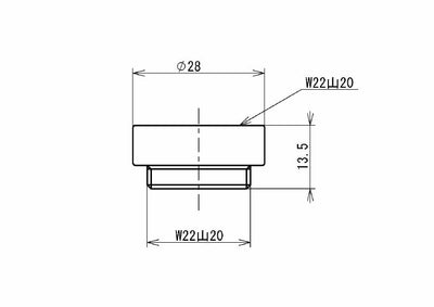 TOTO　取り付け部品（外ねじ水栓用、W26山20）　【品番：THD7】