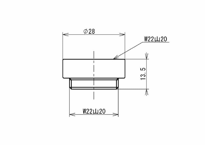 TOTO　取り付け部品（外ねじ水栓用、W26山20）　【品番：THD7】