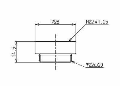 TOTO　取り付け部品（外ねじ水栓用、M22×P1．25）　【品番：THD7-4】