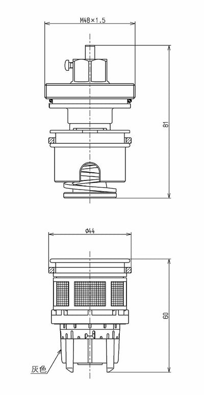 TOTO　定量ピストンバルブ部（TEV30型・TEV40型他用、水道水・再生水共用）　【品番：THJ28R】