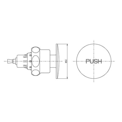 TOTO　押しボタン部（水道水・再生水共用、TV752型用）　【品番：THK4】