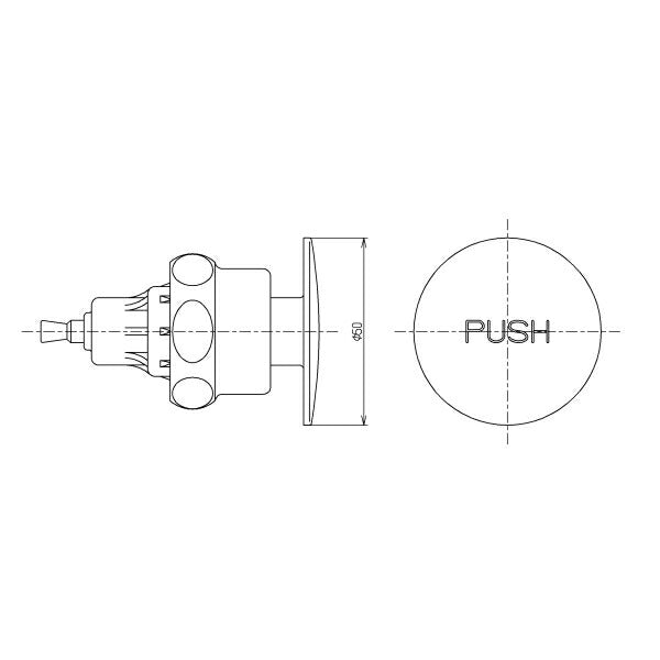 TOTO　押しボタン部（水道水・再生水共用、TV752型用）　【品番：THK4】