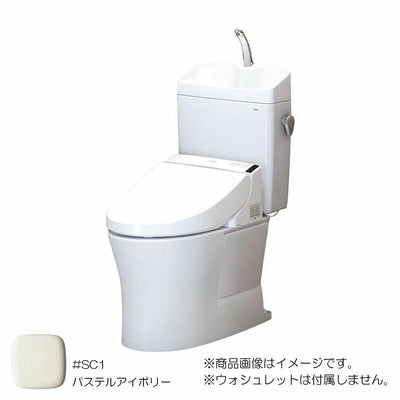 TOTO　ピュアレストQR（組み合わせ便器）　床置床排水大便器＋密結タンク（手洗付）　パステルアイボリー　【品番：CS232B#SC1+SH233BA#SC1】