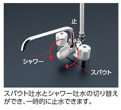 【あす楽対応】TOTO　台付2ハンドル混合水栓（一時止水付、スプレー）　一般地用　【品番：TMS27C】●