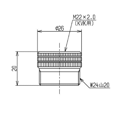 【在庫処分】TOTO　ホース用アダプター（M22×2.0、KVK用）　【品番：THY14533-2】◯