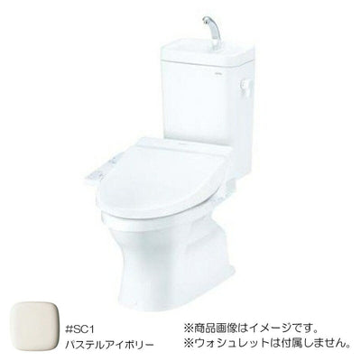 【在庫処分】TOTO　組み合わせ便器（床置床排水大便器＋密結タンク） 手洗あり　パステルアイボリー　【品番：CFS367B#SC1】