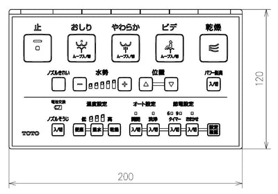 TOTO　リモコン組品　【品番：TCM8168】●