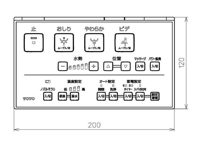 TOTO　リモコン組品　【品番：TCM4202】●