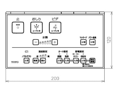 TOTO　リモコン組品　【品番：TCM4210】