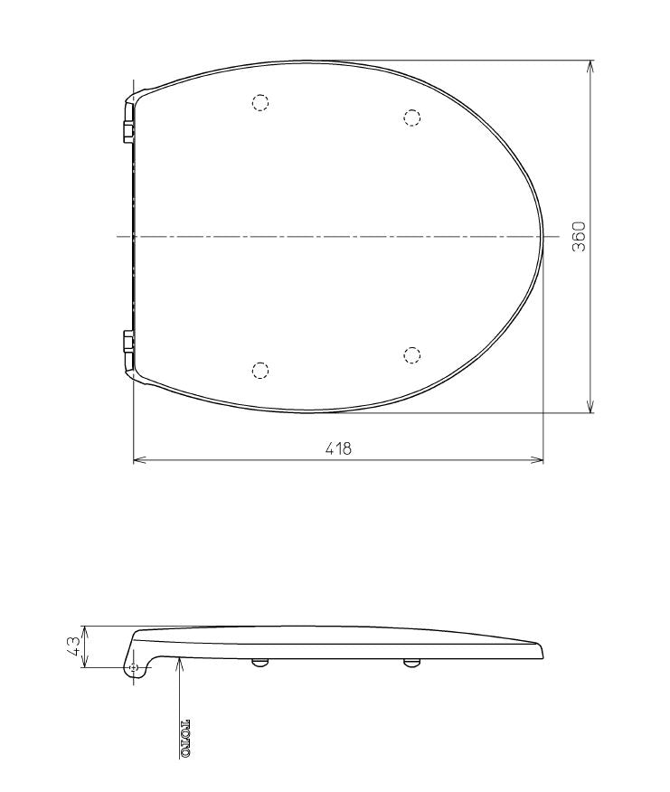 TOTO　便ふた組品　ホワイト　【品番：TCH795R 