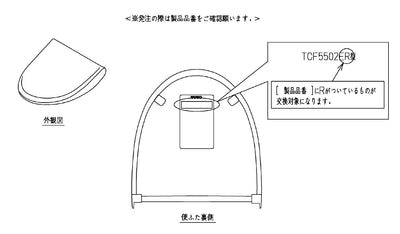 TOTO　便ふた組品　ホワイト　【品番：TCM1261 #NW1】