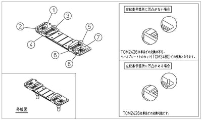 TOTO　ベースプレート組品　【品番：TCM3460】●