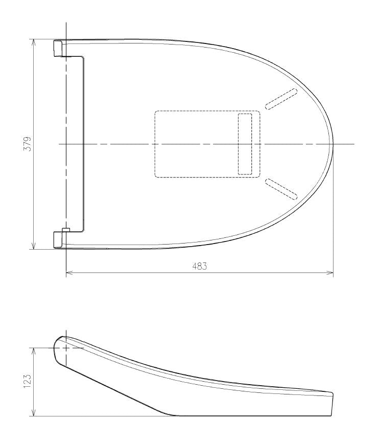 TOTO　便ふた組品　ホワイト　【品番：TCM7691 