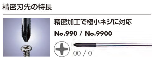 【メール便対応】ベッセル　マイクロドライバー　【品番：No.9900（-1.8×50）】