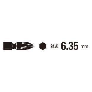 【メール便対応】ベッセル　両頭ビット 10本入　【品番：No.A14（+2×150X）】