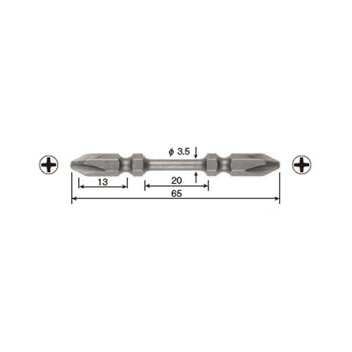 【メール便対応】ベッセル　トーションビット  10本入　【品番：No.AT14（+2×3.5×65MG）】