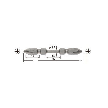 ベッセル　トーションビット（パワー刃先） 10本入　【品番：No.AT14P（+2×3.7×65X）】