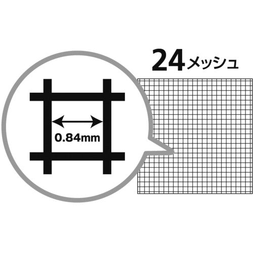 イノベックス（Dio）　ダイオネットP 24メッシュ 91cm×30m　グレー　【品番：026215】