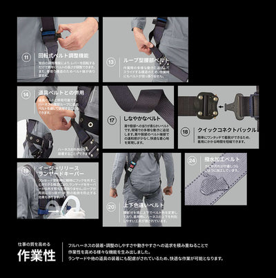 スリーエム ジャパン　3M DBI-サラ エグゾフィット ライト フルハーネス フロントDリング付 Lサイズ　【品番：1114104N】