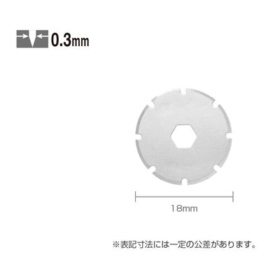 【メール便対応】オルファ　ミシン目ロータリー替刃 2枚入　【品番：XB173】