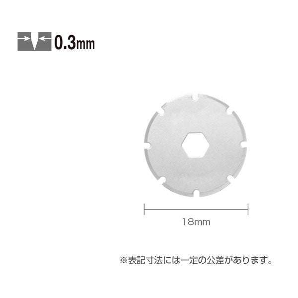 【メール便対応】オルファ　ミシン目ロータリー替刃 2枚入　【品番：XB173】