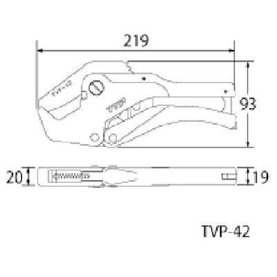 トップ工業　エンビパイプカッター　【品番：TVP-42】