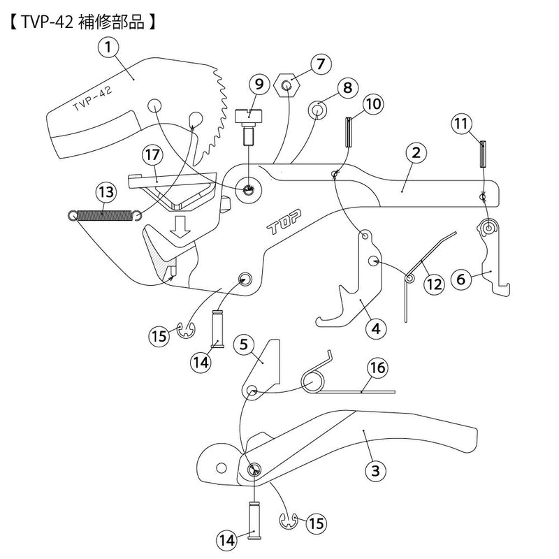 トップ工業　エンビパイプカッター　【品番：TVP-42】