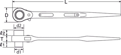 トップ工業　両口ラチェットレンチ（シノ付）　【品番：RM-10×14】