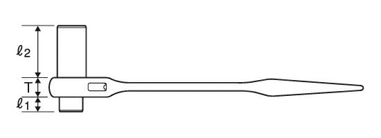 トップ工業　超ロングラチェットレンチ　【品番：RM-14×17SL】