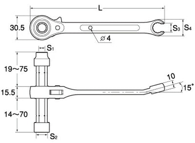 トップ工業　スライド吊バンドレンチ　【品番：PHW-1013L】