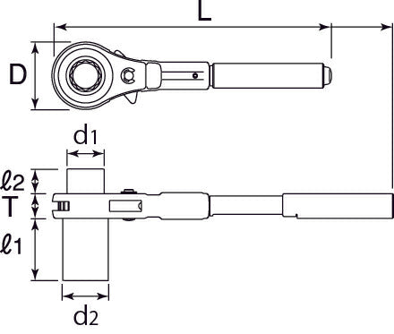 トップ工業　伸縮形本管レンチ　【品番：RM-19×24LH】
