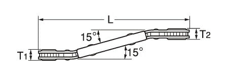 トップ工業　ベント板ラチェットレンチ　【品番：PRB-8×10】