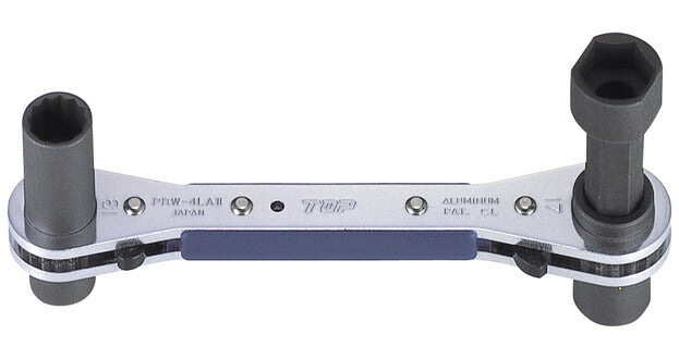 トップ工業　ライトスラッチ2（アルミ製スライドロング4サイズ板ラチェットレンチ）　【品番：PRW-4LA2】