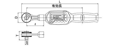 トップ工業　ラチェット形デジタルトルクレンチ　【品番：DRH060-12BN】