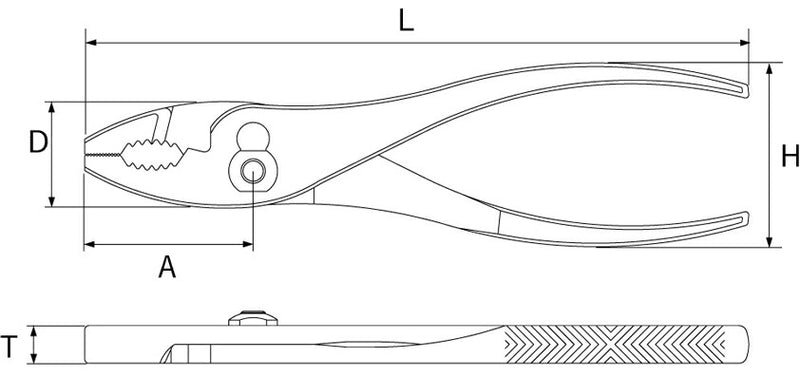 トップ工業　コンビネーションプライヤ　【品番：P-200G】