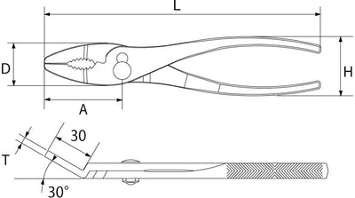 トップ工業　シンベントノーズプライヤ　【品番：BN-200】