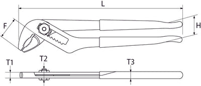 トップ工業　レンチプライヤ（バネ付）　【品番：DP-250】